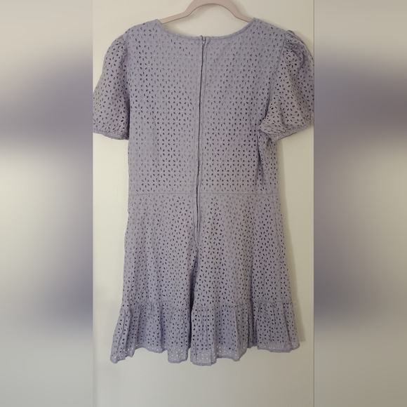 Speechless Lilac Eyelet Summer Vacation Casual Mini Dress - Picture 5 of 5